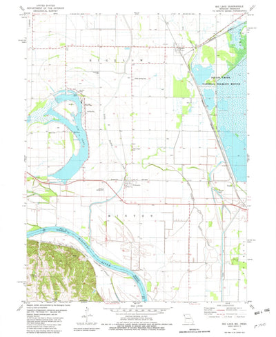 United States Geological Survey Big Lake, MO-NE-KS (1981, 24000-Scale) digital map