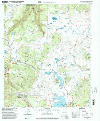 United States Geological Survey Big Lake North, AZ (1997, 24000-Scale) digital map