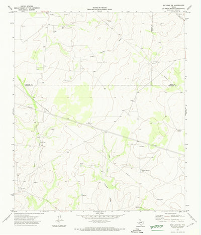 United States Geological Survey Big Lake SE, TX (1971, 24000-Scale) digital map