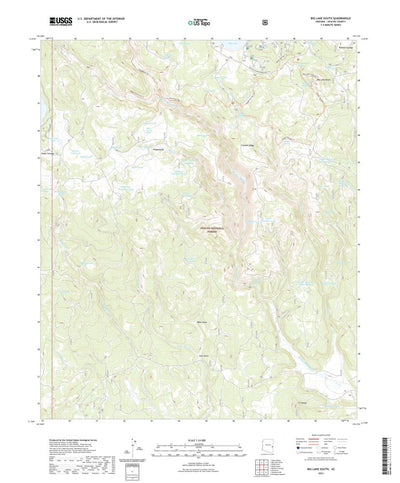 United States Geological Survey Big Lake South, AZ (2021, 24000-Scale) digital map