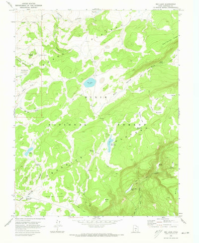United States Geological Survey Big Lake, UT (1969, 24000-Scale) digital map