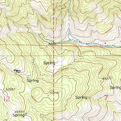 United States Geological Survey Big Lookout Mountain, OR (1988, 24000-Scale) digital map