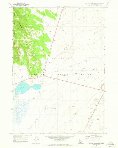United States Geological Survey Big Lost River Sinks, ID (1969, 24000-Scale) digital map