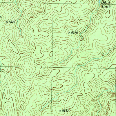 United States Geological Survey Big Lue Mountains, AZ-NM (1989, 24000-Scale) digital map