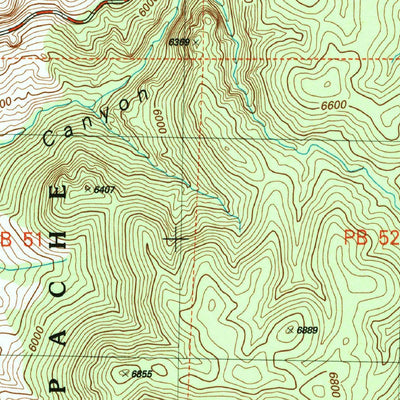 United States Geological Survey Big Lue Mountains, AZ-NM (2005, 24000-Scale) digital map