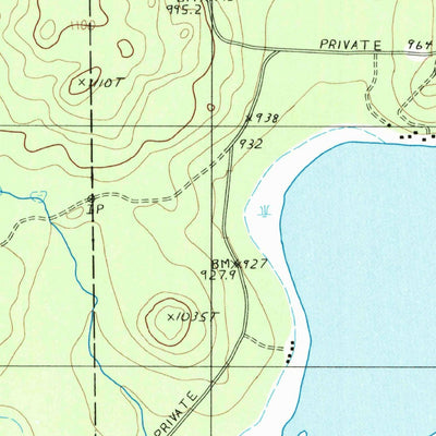 United States Geological Survey Big Machias Lake, ME (1985, 24000-Scale) digital map