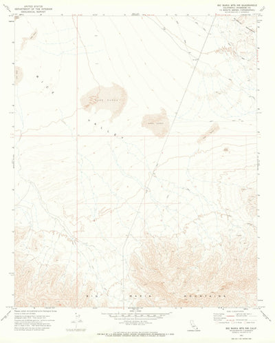 United States Geological Survey Big Maria Mountains NW, CA (1971, 24000-Scale) digital map