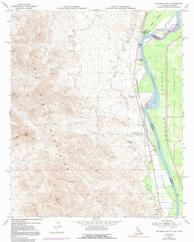 United States Geological Survey Big Maria Mountains SE, CA-AZ (1955, 24000-Scale) digital map