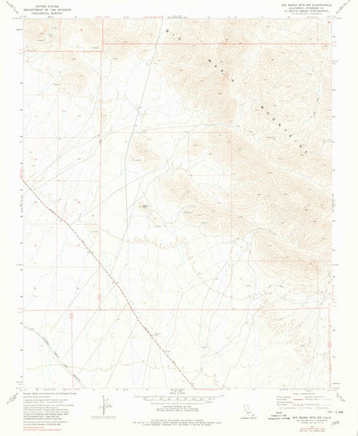 United States Geological Survey Big Maria Mountains SW, CA (1971, 24000-Scale) digital map