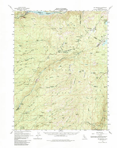 United States Geological Survey Big Meadow, CA (1956, 62500-Scale) digital map