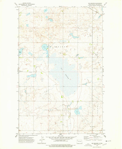 United States Geological Survey Big Meadow, ND (1974, 24000-Scale) digital map