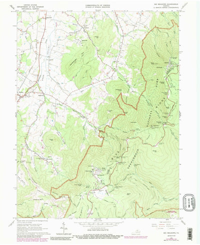United States Geological Survey Big Meadows, VA (1965, 24000-Scale) digital map