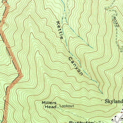 United States Geological Survey Big Meadows, VA (1965, 24000-Scale) digital map