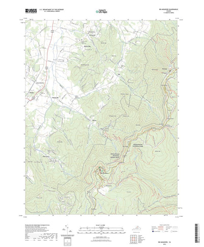 United States Geological Survey Big Meadows, VA (2022, 24000-Scale) digital map