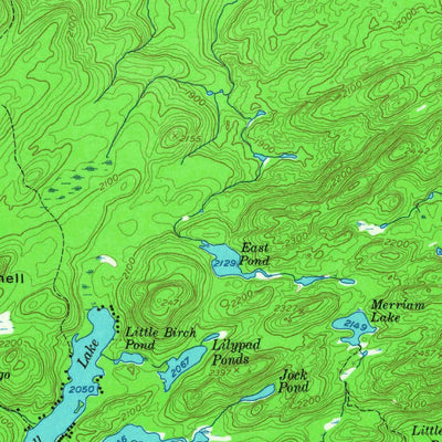 United States Geological Survey Big Moose, NY (1954, 62500-Scale) digital map