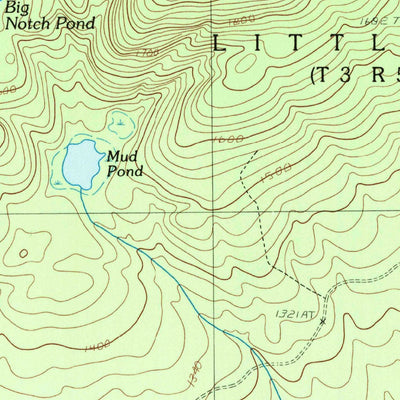 United States Geological Survey Big Moose Pond, ME (1989, 24000-Scale) digital map