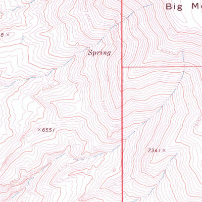 United States Geological Survey Big Mountain, NV (1972, 24000-Scale) digital map