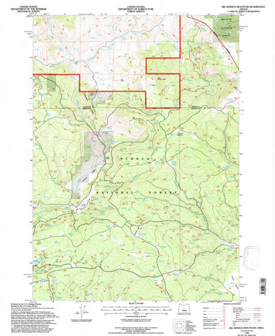United States Geological Survey Big Mowich Mountain, OR (1992, 24000-Scale) digital map