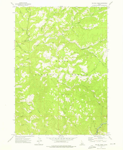 United States Geological Survey Big Owl Creek, ID (1972, 24000-Scale) digital map