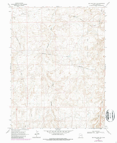 United States Geological Survey Big Pack Mountain NE, UT (1968, 24000-Scale) digital map