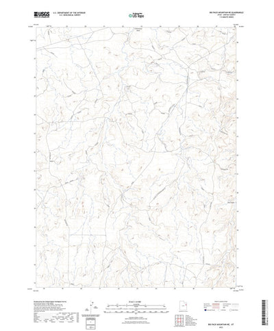 United States Geological Survey Big Pack Mountain NE, UT (2023, 24000-Scale) digital map