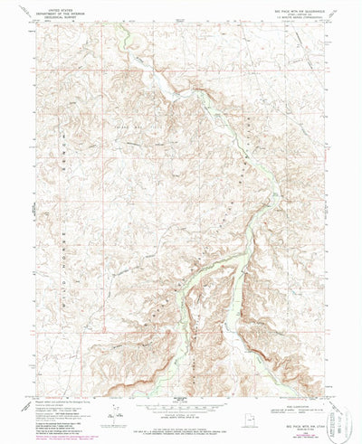United States Geological Survey Big Pack Mountain NW, UT (1968, 24000-Scale) digital map