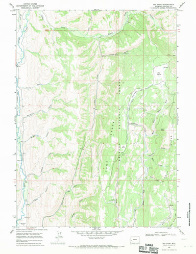 United States Geological Survey Big Park, WY (1967, 24000-Scale) digital map
