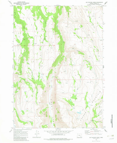 United States Geological Survey Big Pasture Creek, OR (1968, 24000-Scale) digital map