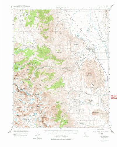 United States Geological Survey Big Pine, CA (1950, 62500-Scale) digital map