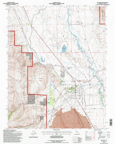 United States Geological Survey Big Pine, CA (1994, 24000-Scale) digital map