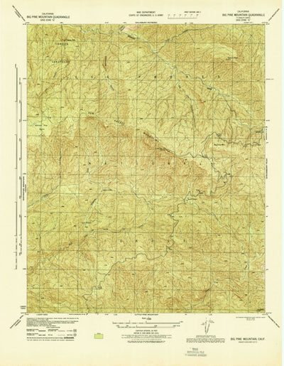 United States Geological Survey Big Pine Mountain, CA (1944, 31680-Scale) digital map