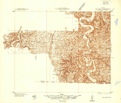 United States Geological Survey Big Piney, MO (1936, 48000-Scale) digital map