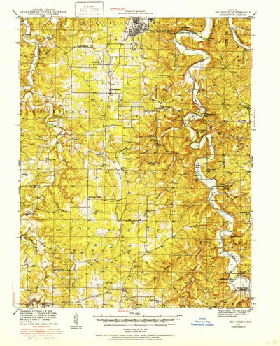 United States Geological Survey Big Piney, MO (1941, 62500-Scale) digital map