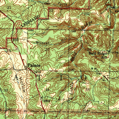 United States Geological Survey Big Piney, MO (1943, 62500-Scale) digital map
