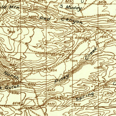 United States Geological Survey Big Piney, WY (1935, 96000-Scale) digital map