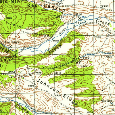 United States Geological Survey Big Piney, WY (1939, 125000-Scale) digital map