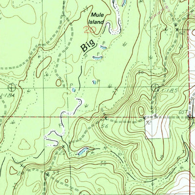 United States Geological Survey Big Point, MS-AL (1982, 24000-Scale) digital map