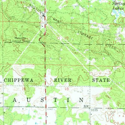 United States Geological Survey Big Rapids, MI (1958, 62500-Scale) digital map