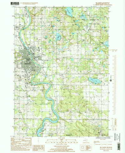 United States Geological Survey Big Rapids, MI (1985, 24000-Scale) digital map