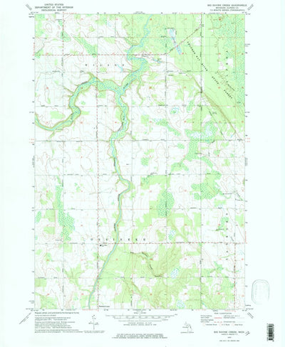 United States Geological Survey Big Ravine Creek, MI (1972, 24000-Scale) digital map