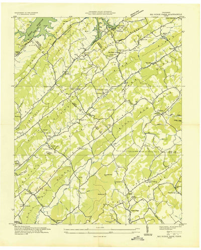 United States Geological Survey Big Ridge Park, TN (1936, 24000-Scale) digital map