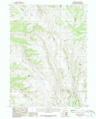 United States Geological Survey Big Ridge, WY (1987, 24000-Scale) digital map