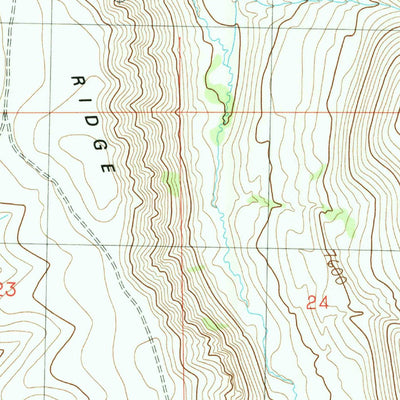 United States Geological Survey Big Ridge, WY (1987, 24000-Scale) digital map