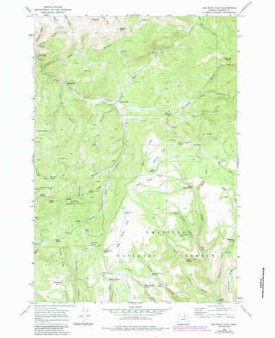 United States Geological Survey Big Rock Flat, OR (1969, 24000-Scale) digital map