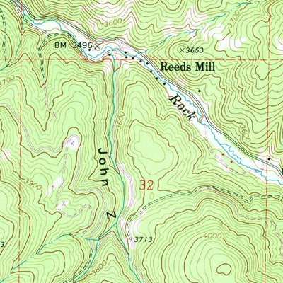 United States Geological Survey Big Rock Flat, OR (1969, 24000-Scale) digital map