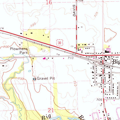 United States Geological Survey Big Rock, IL (1968, 24000-Scale) digital map