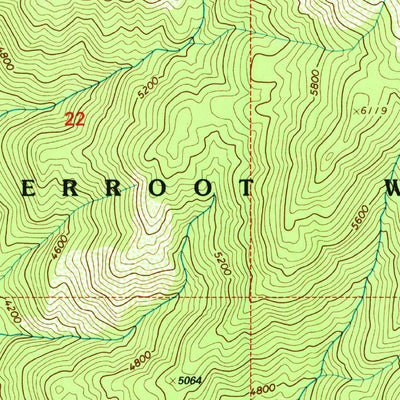 United States Geological Survey Big Rock Mountain, ID (1995, 24000-Scale) digital map