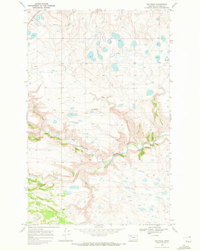 United States Geological Survey Big Rock, MT (1968, 24000-Scale) digital map