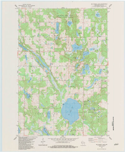 United States Geological Survey Big Round Lake, WI (1983, 24000-Scale) digital map