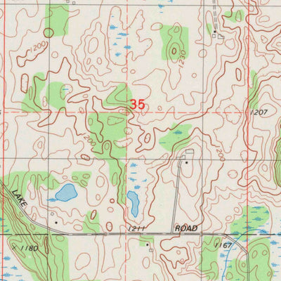 United States Geological Survey Big Round Lake, WI (1983, 24000-Scale) digital map